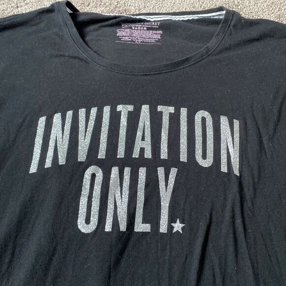Victoria’s Secret Black “Invitation Only” Long Sleeve Night Shirt SIZE S - Picture 2 of 4